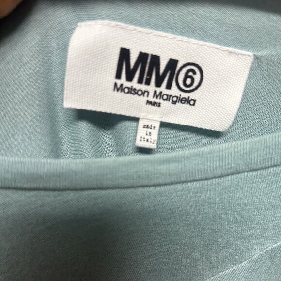 Madison Margiela MM6 Blue Asymmetric Tunic Top Size XS - Picture 2 of 4
